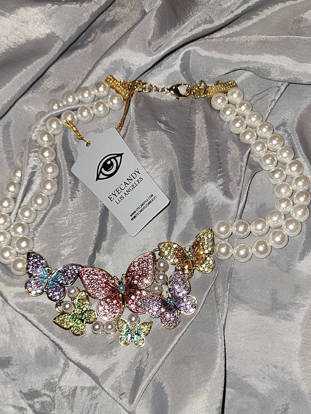 Eye Candy Butterfly Pearl  Necklace Bnwt Rt Hm